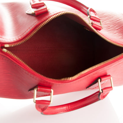 Louis Vuitton Epi Speedy 25 Castillan Red 5 of 7