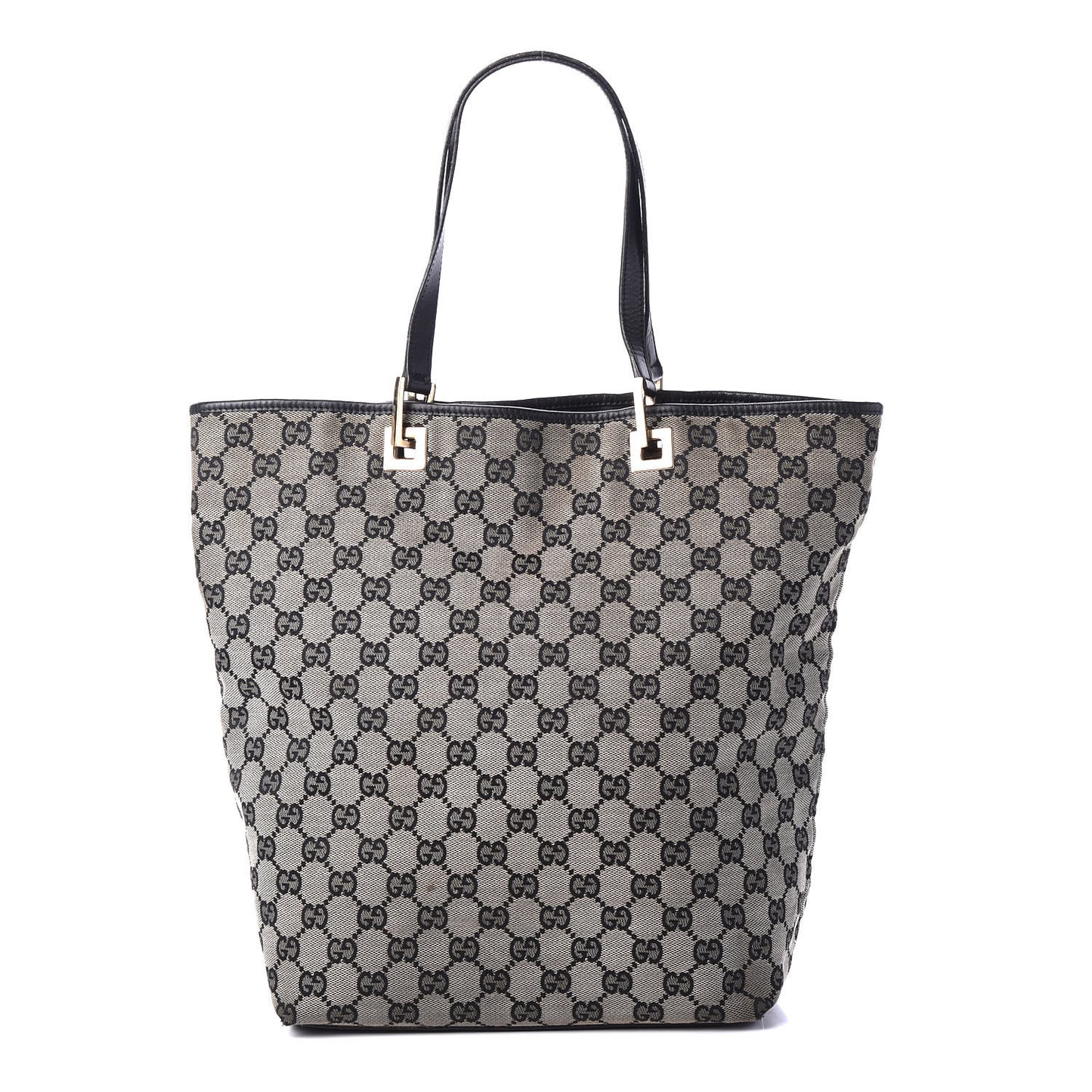 Monogram Large Bucket Tote Black
