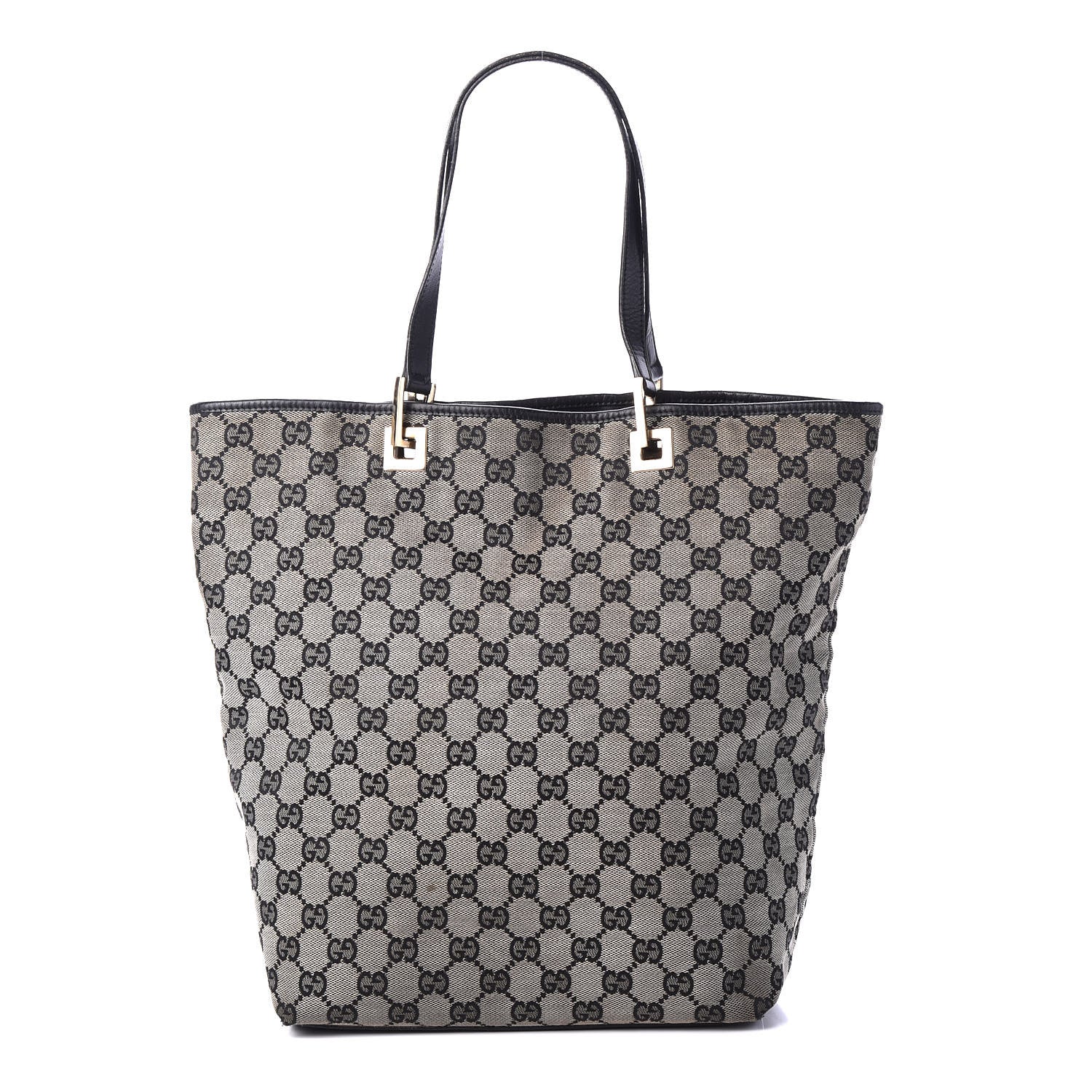 Gucci Monogram Large Bucket Tote Black 1 of 10