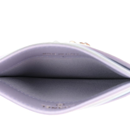 Chanel Iridescent Calfskin Quilted Chanel 19 Card Holder Light Purple 5 of 9