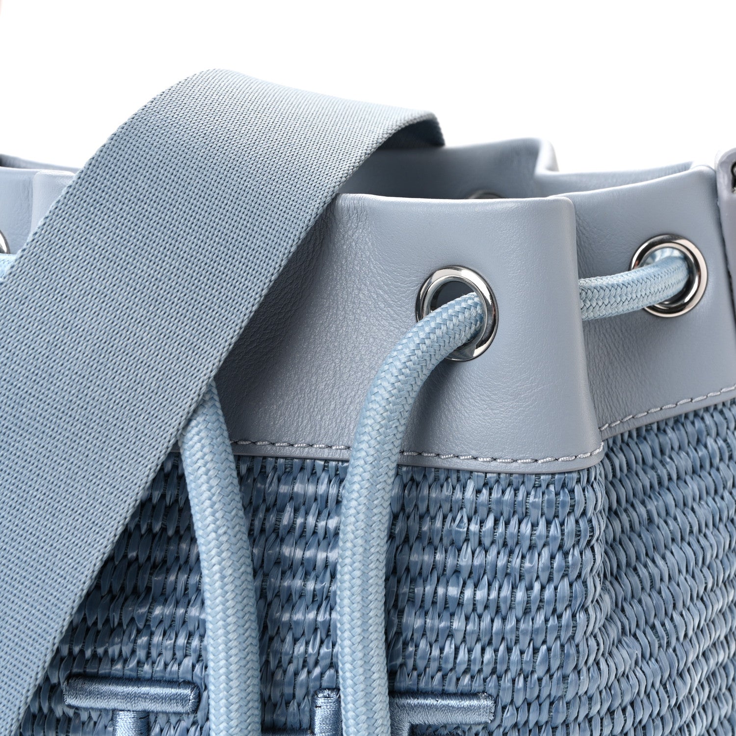 Marc Jacobs Woven The Bucket Bag Pale Blue 8 of 10