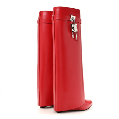 Givenchy Calfskin Shark Lock Pant Boots 37 Red 5 of 9