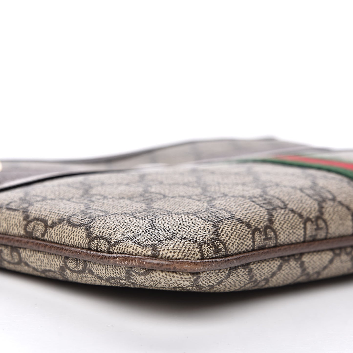 GG Supreme Monogram Large Ophidia Pouch Clutch Brown