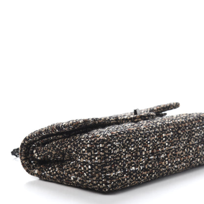 Chanel Tweed Quilted Medium Double Flap Brown 8 of 11