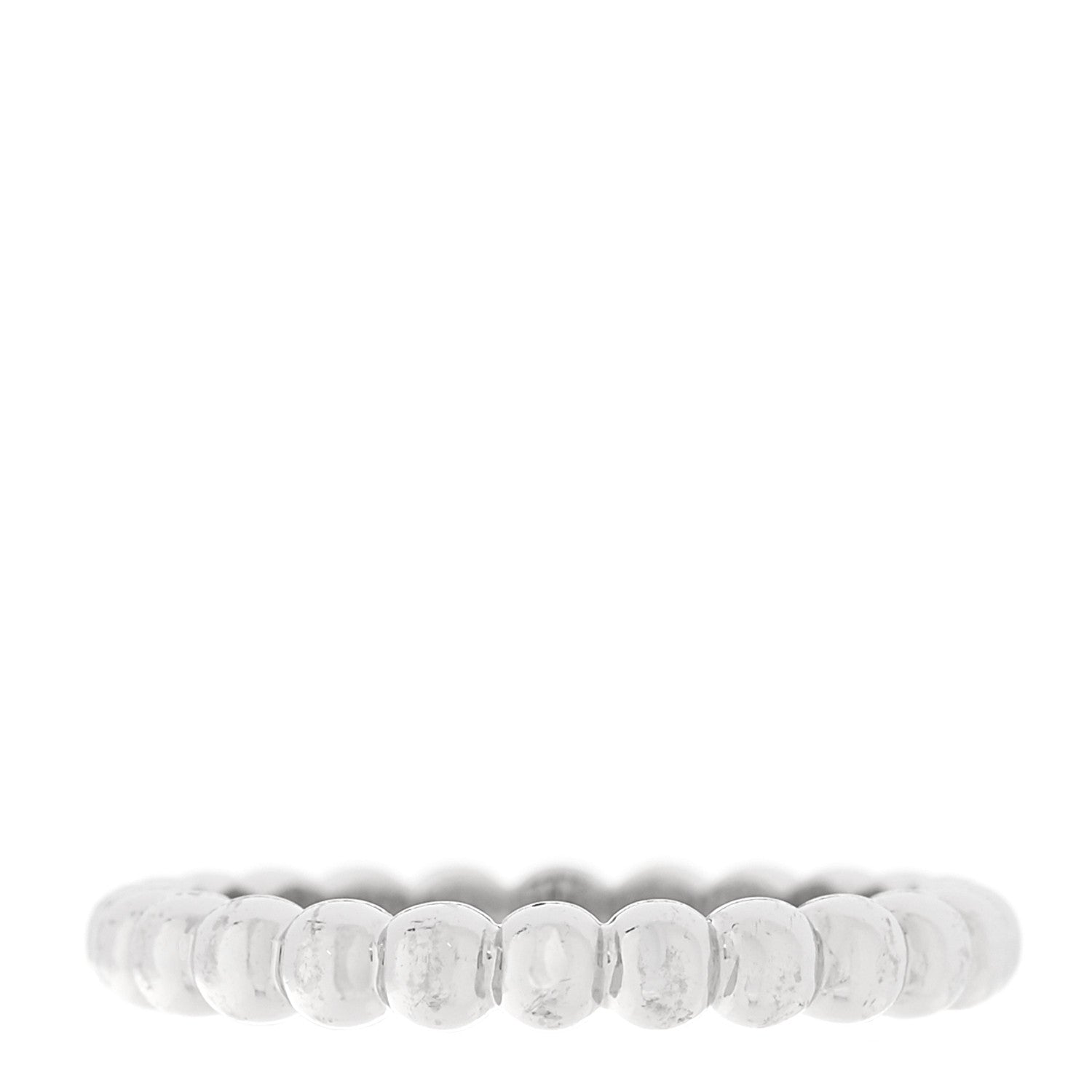 Van Cleef & Arpels 18K White Gold Medium Perlee Ring 52 6 3 of 5