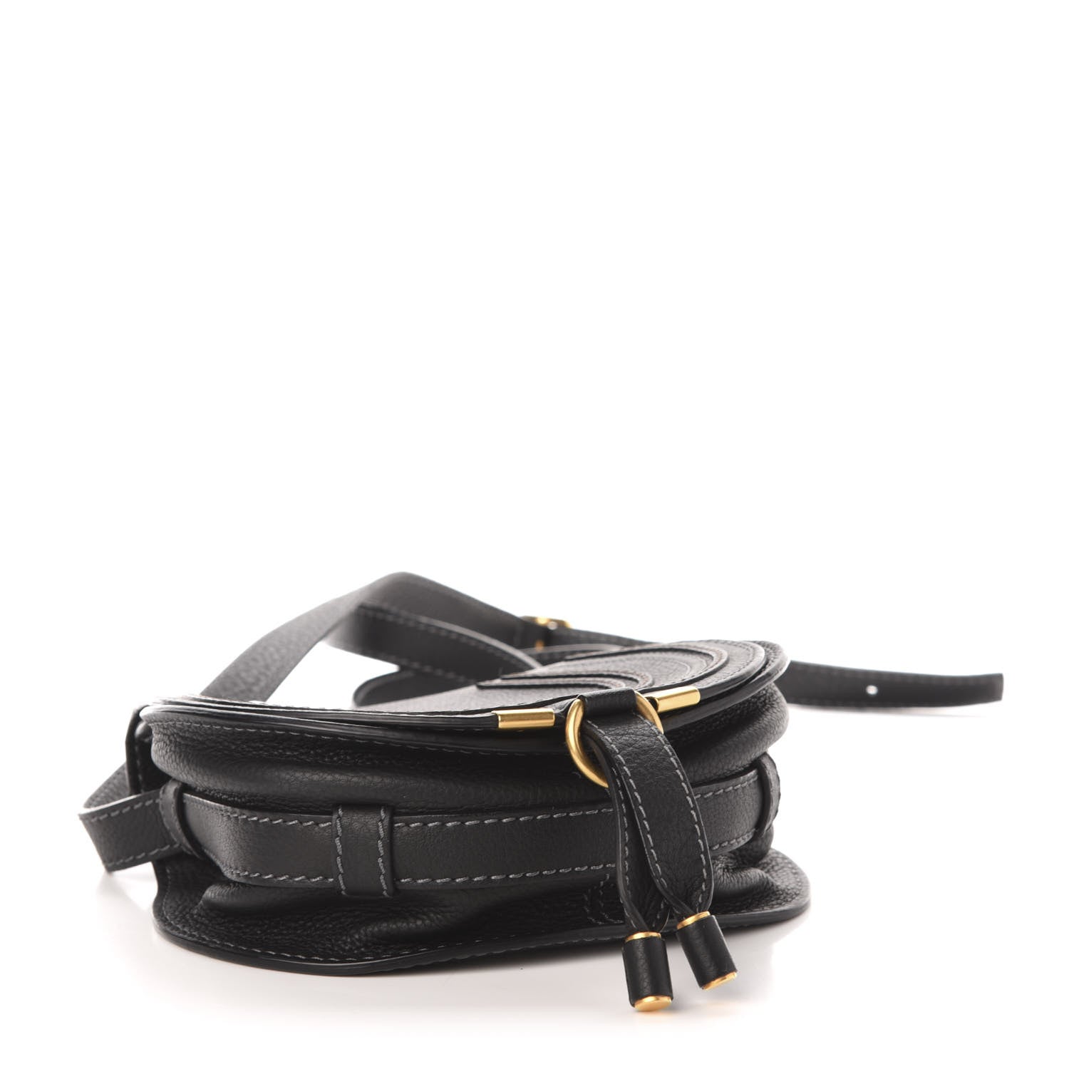 Chloe Calfskin Mini Marcie Round Crossbody Bag Black 4 of 12