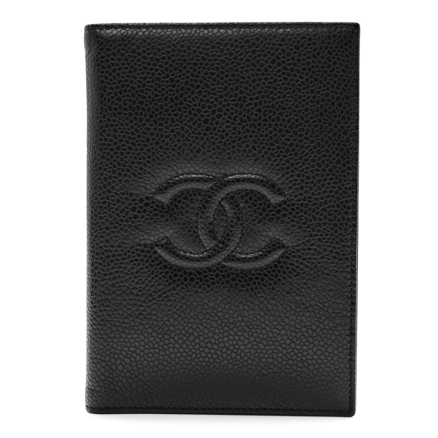 Caviar Timeless Passport Holder Black