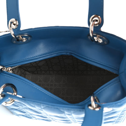 Christian Dior Lambskin Cannage Medium Lady Dior Blue Pastel 5 of 11