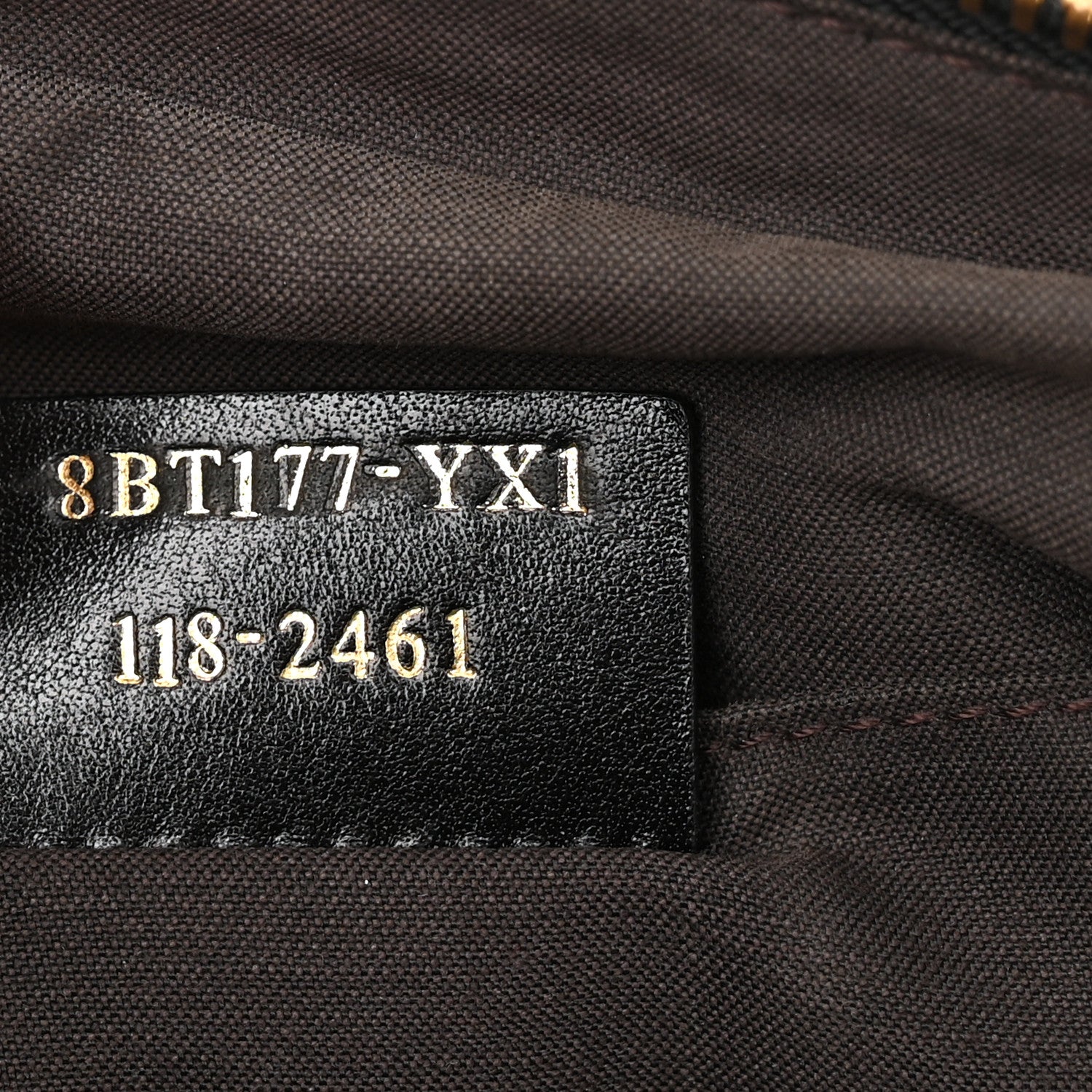 Fendi Goatskin Zip It Satchel Black 6 of 13