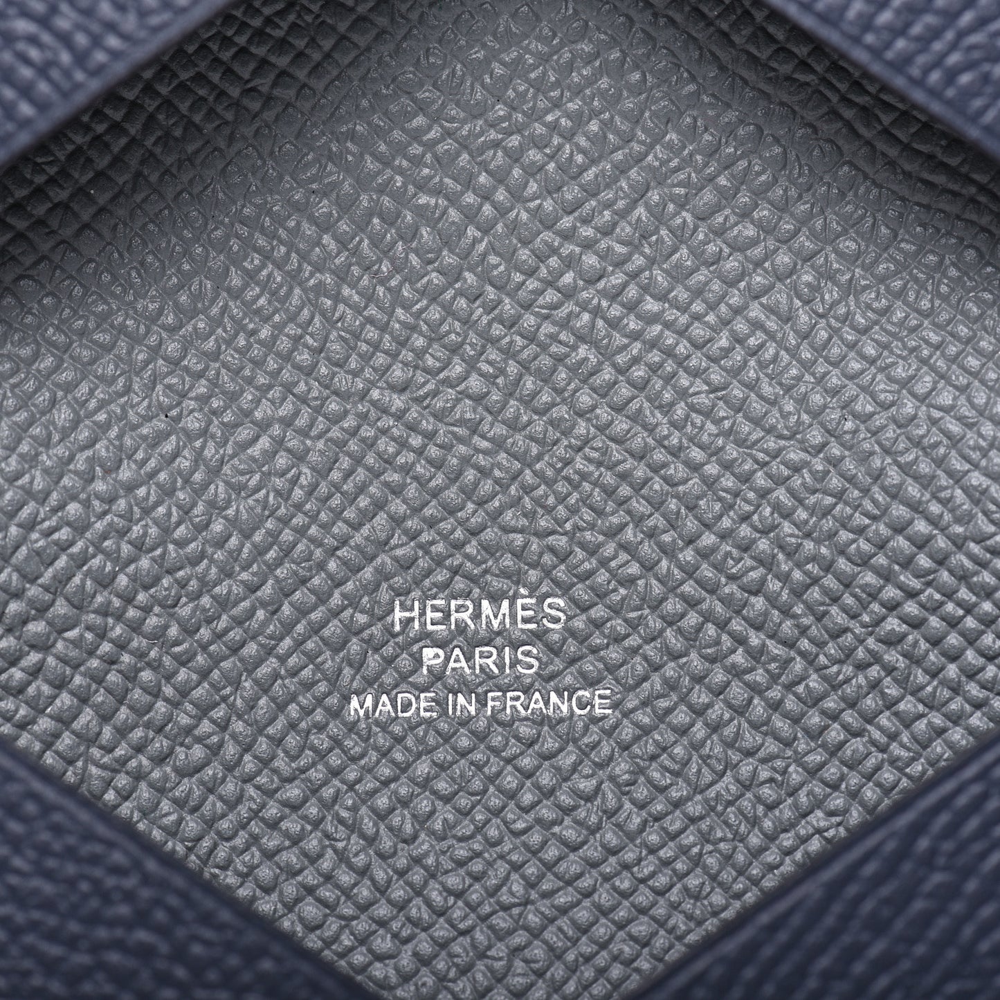 Epsom Verso Calvi Card Case Bleu Indigo Vert Amande