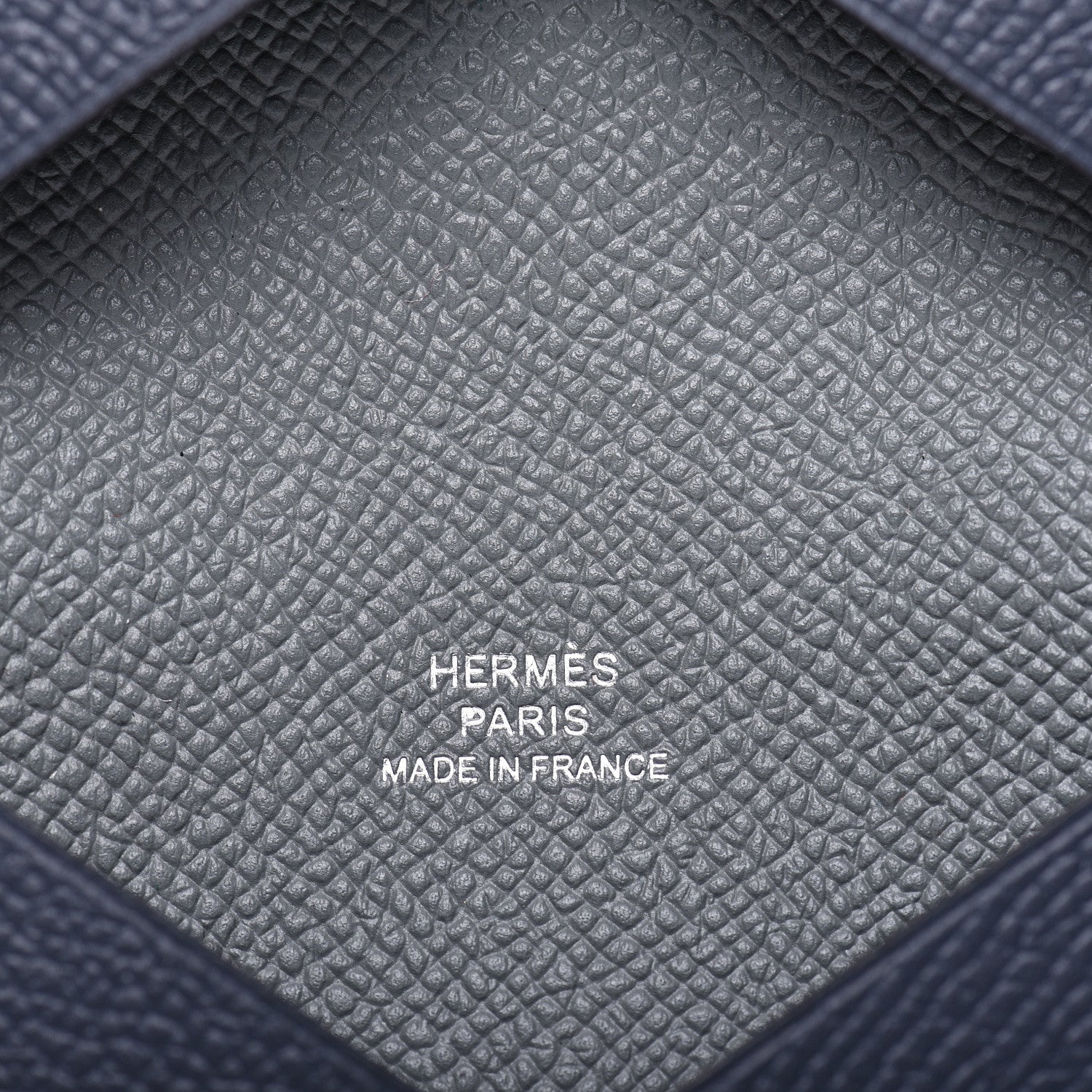 Hermes Epsom Verso Calvi Card Case Bleu Indigo Vert Amande 5 of 9