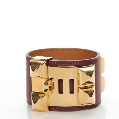 Hermes Tadelakt Collier De Chien CDC Bracelet S Rouge H 4 of 9