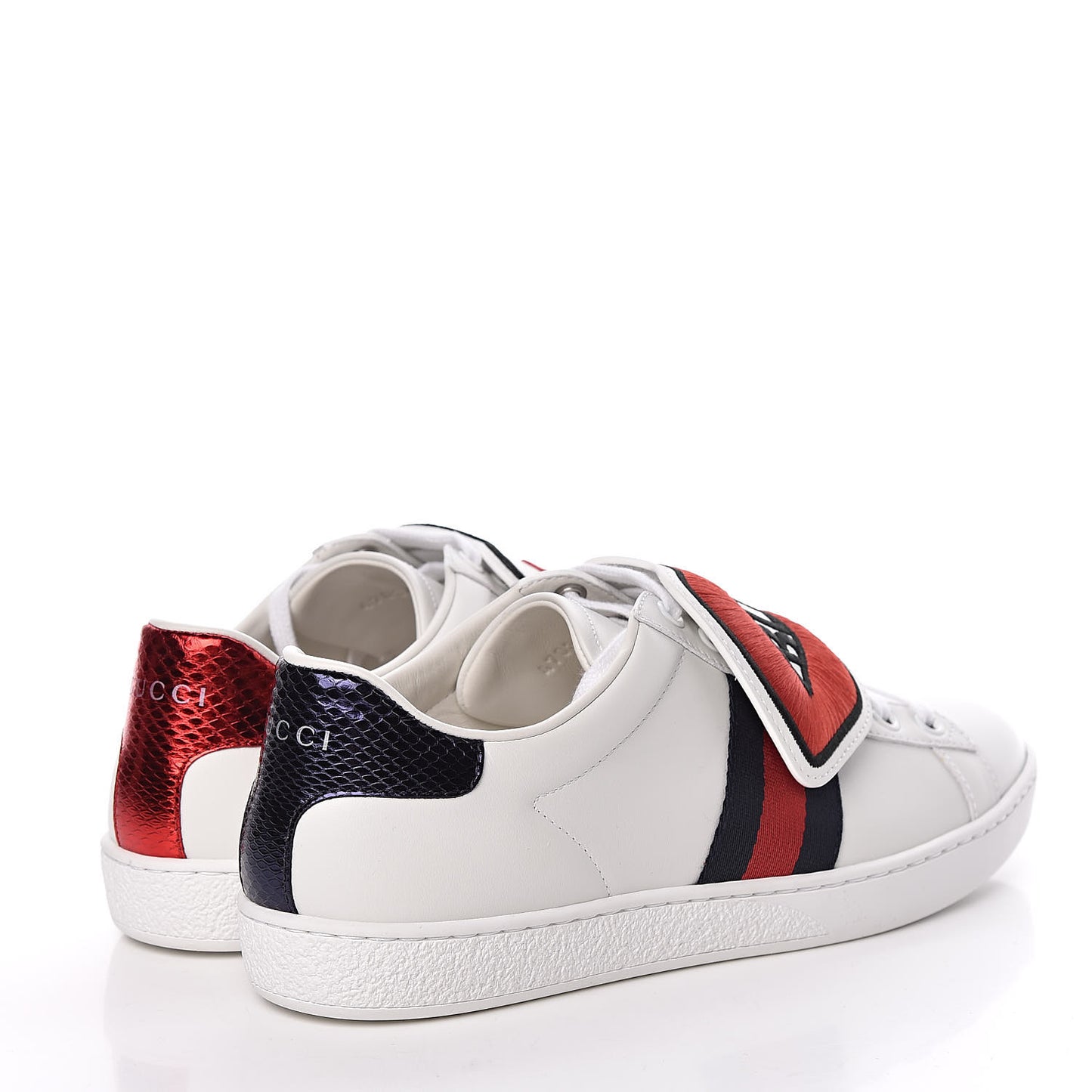 Calfskin Ayers Blind For Love Embroidered Womens Ace Sneakers 38 White
