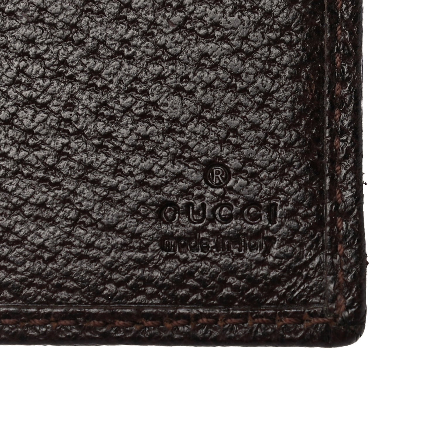 GG Plus Monogram Web Bi-Fold Wallet Dark Brown