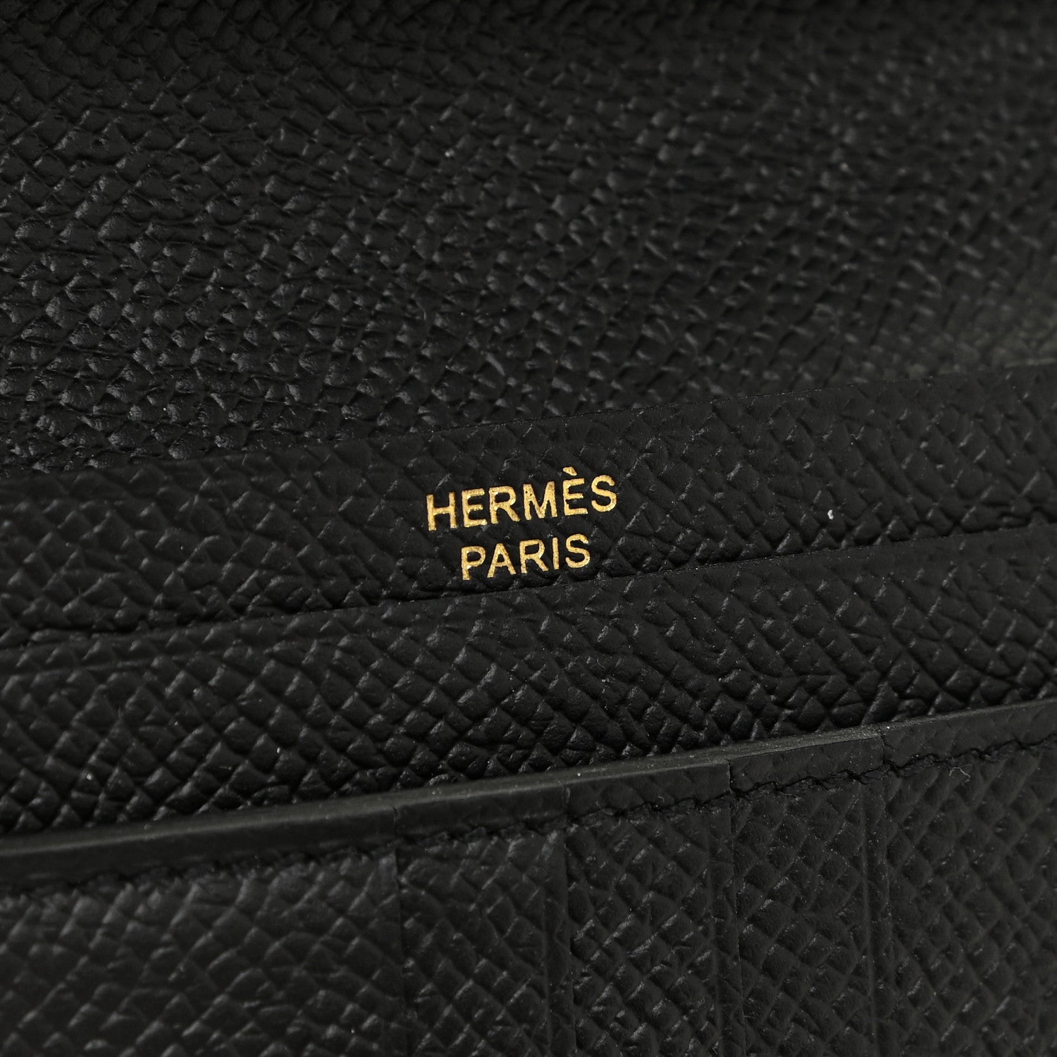 Hermes Epsom Bearn Compact Wallet Black 7 of 11