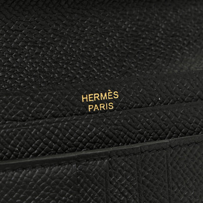 Hermes Epsom Bearn Compact Wallet Black 7 of 11