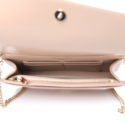Christian Dior Grained Calfskin Diorama Wallet on Chain Pouch Nude 5 of 10