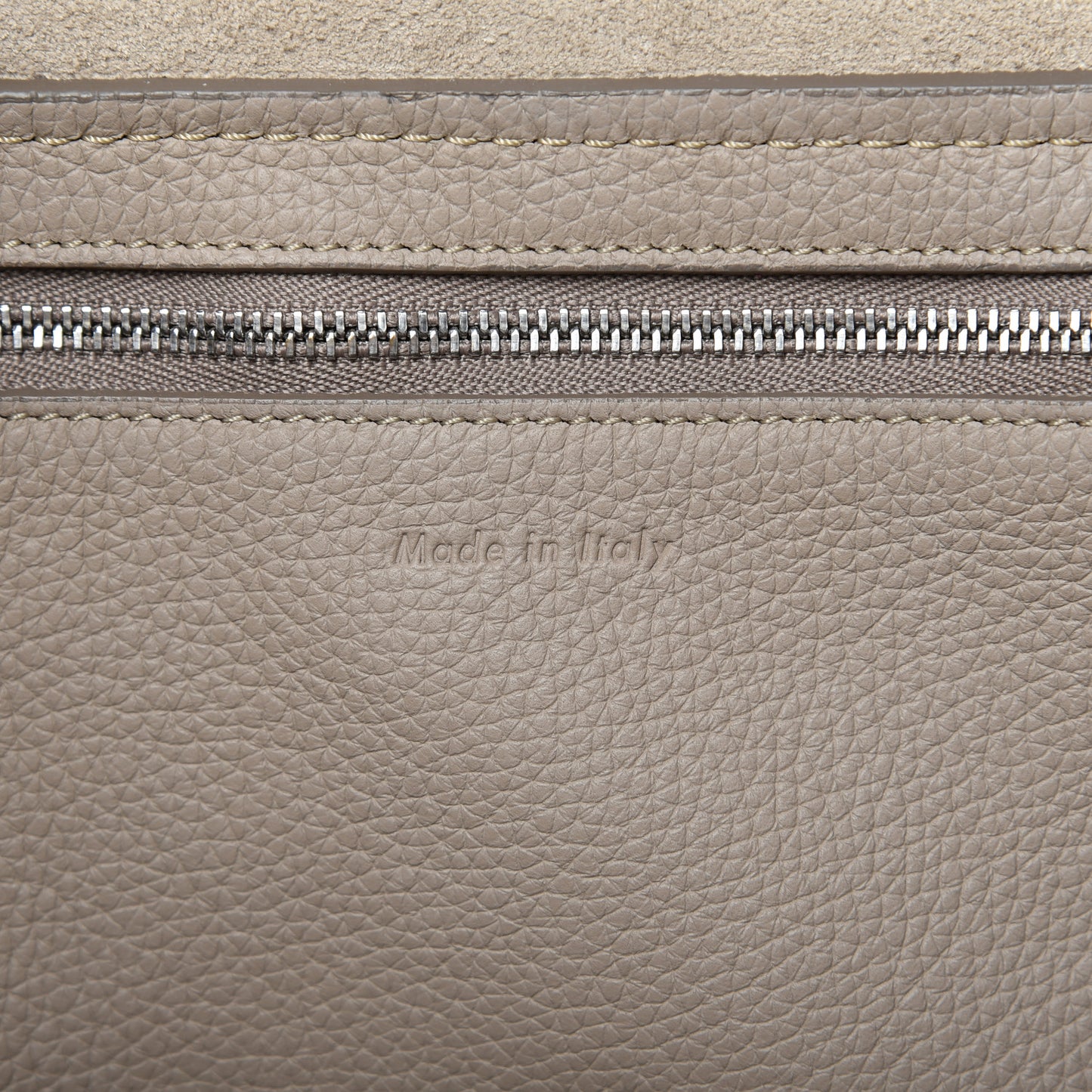 Supple Grained Calfskin Medium Big Bag Light Taupe