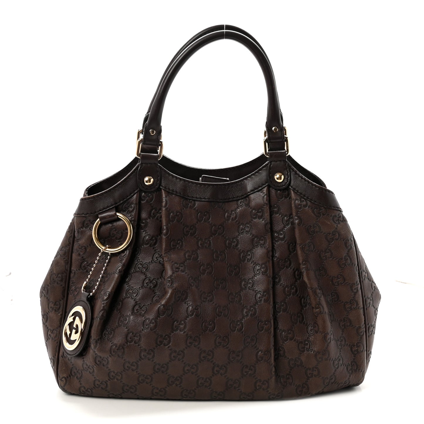 Guccissima Medium Sukey Tote  Chocolate