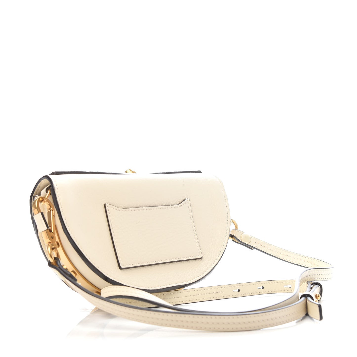 Calfskin Small Nile Bracelet Minaudiere Bag Off White