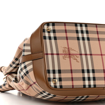 Burberry Haymarket Check Medium Golderton Tote Mid Camel 10 of 11