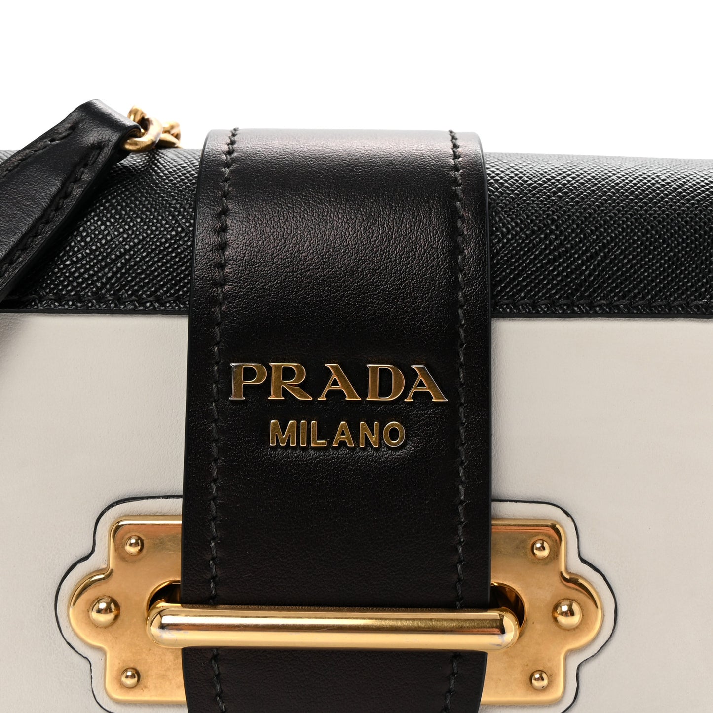 City Calf Saffiano Cahier Bag Talco Black