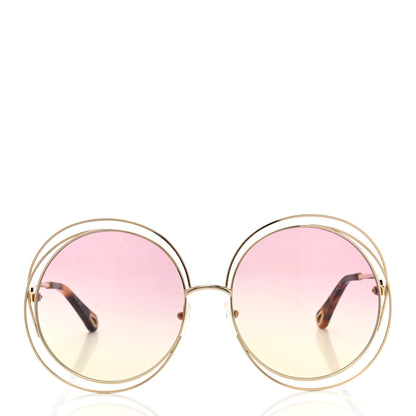 Chloe Metal Oversized Round Carlina Oversized Round Sunglasses CE114SD Gold 2 of 6