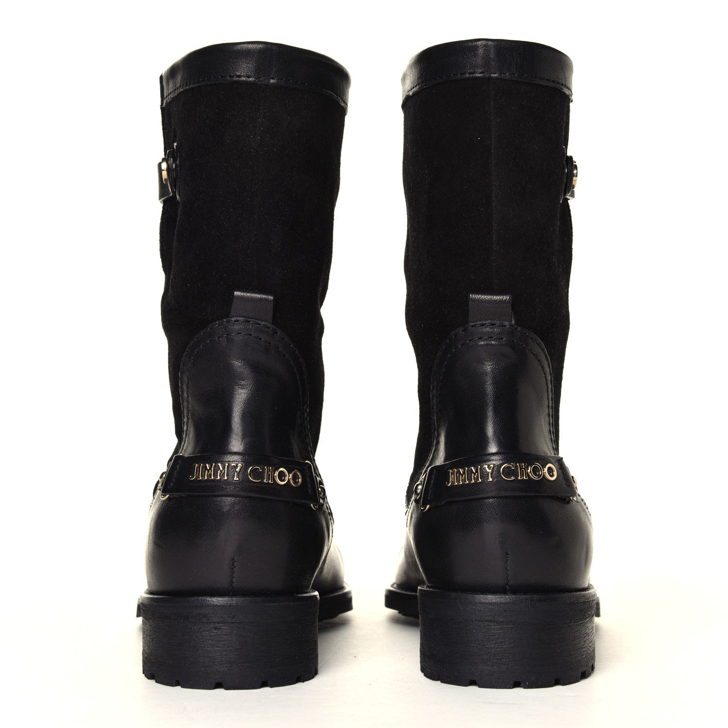Jimmy Choo Calfskin Suede Dante Boots 37.5 Black 5 of 6
