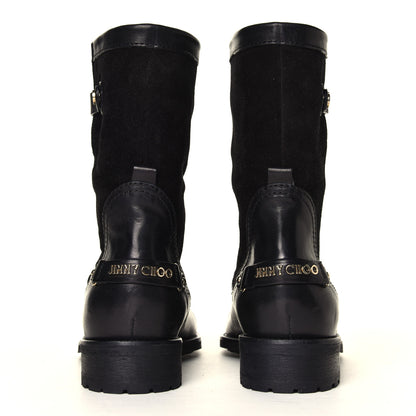 Jimmy Choo Calfskin Suede Dante Boots 37.5 Black 5 of 6