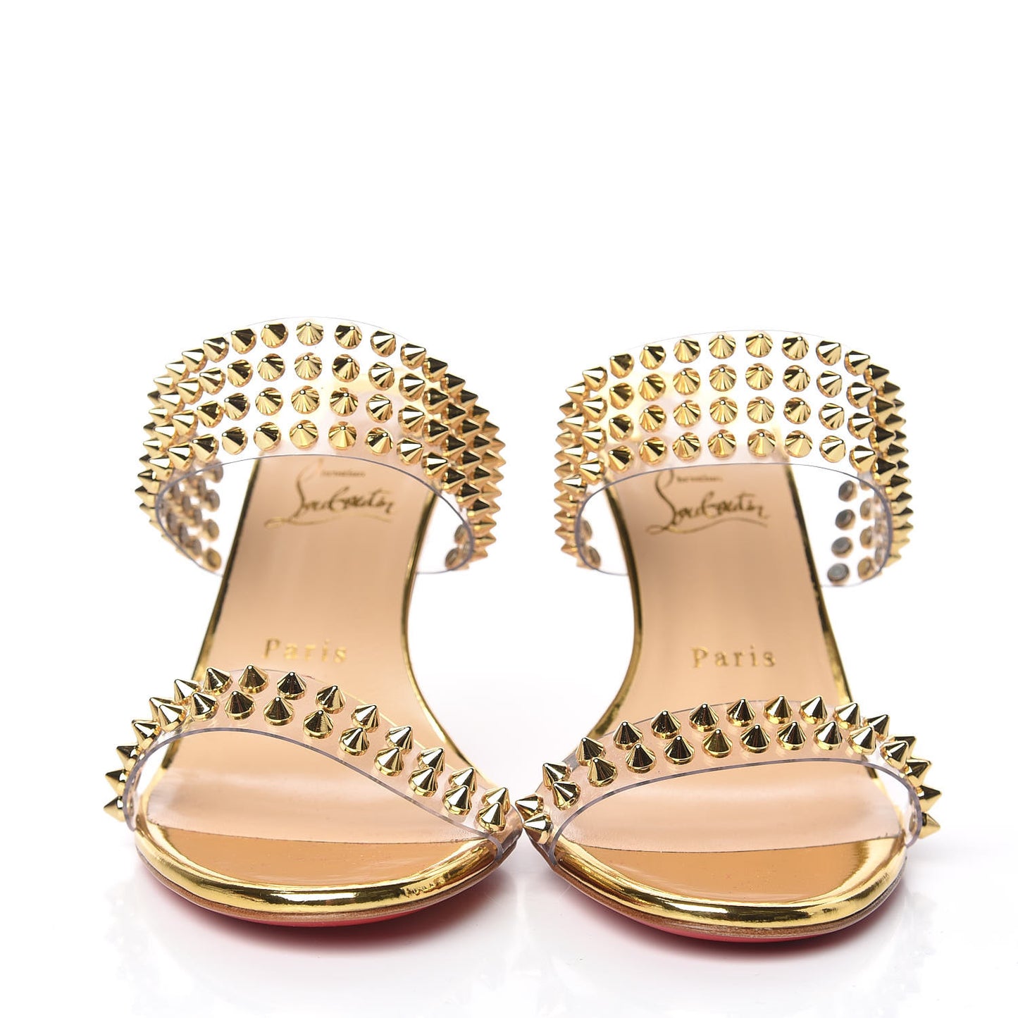 Specchio PVC Spikes Only 85 Slide Sandals 39 Gold