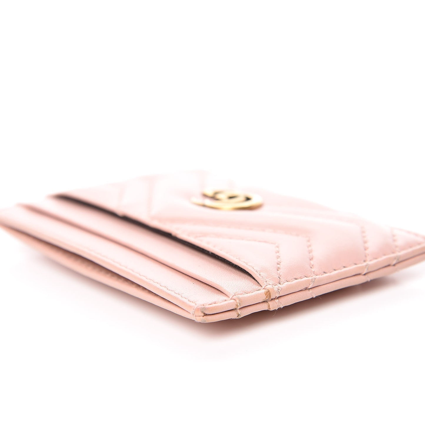 Calfskin Matelasse GG Marmont Card Holder Perfect Pink