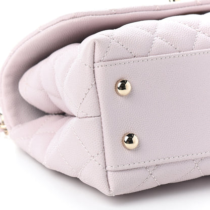 Chanel Caviar Quilted Mini Coco Handle Flap Lilas Lilac 8 of 9
