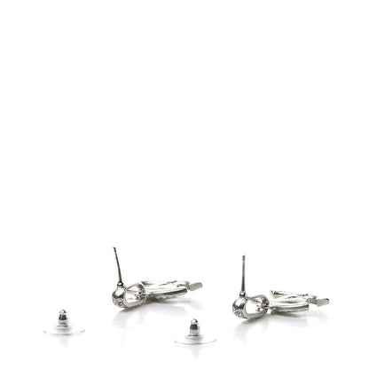 Chanel Crystal Palais Garnier CC Drop Earrings Silver 3 of 5