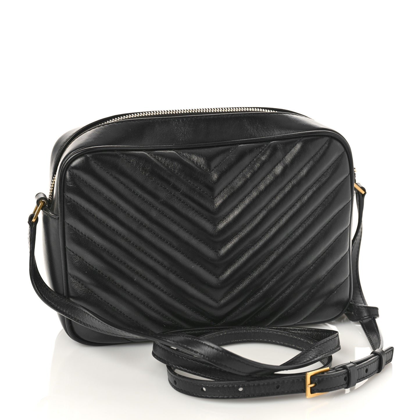 Calfskin Matelasse Monogram Lou Camera Bag Black