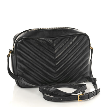 Saint Laurent Calfskin Matelasse Monogram Lou Camera Bag Black 3 of 8
