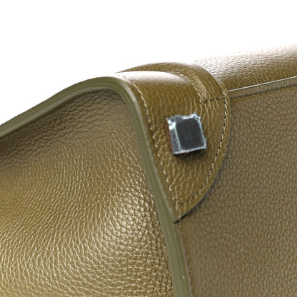 Celine Drummed Calfskin Micro Luggage Dark Olive 11 of 14