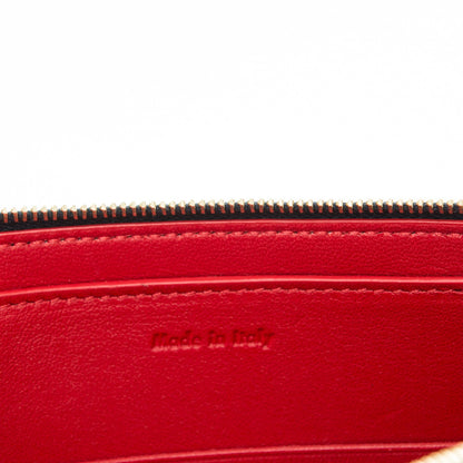 Celine Smooth Calfskin Perforated Bi-Color Clutch Pouch Navy Blue 6 of 8