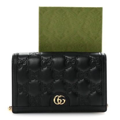 Gucci Calfskin GG Matelasse Chain Wallet Black 10 of 10