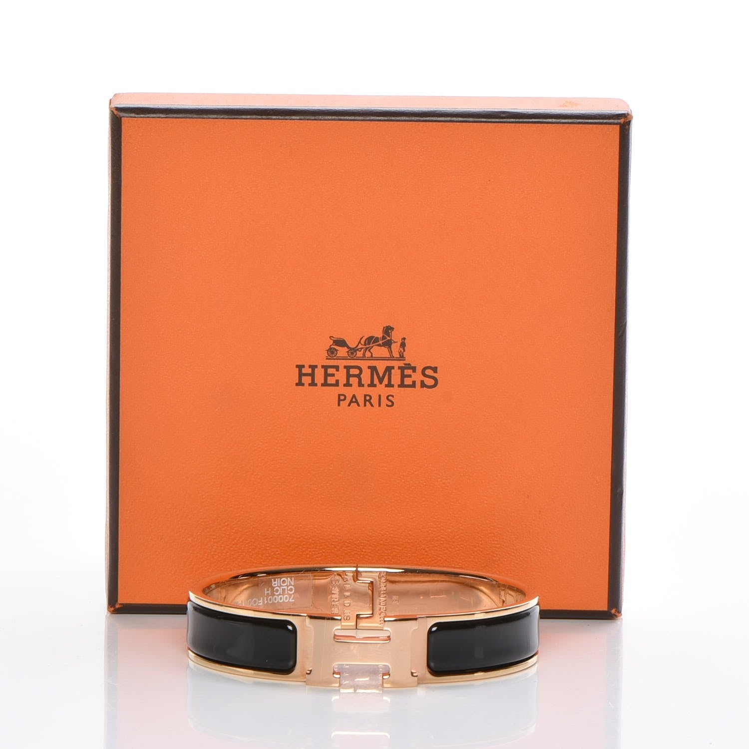 Hermes Enamel Narrow Clic Clac H Bracelet PM Black 6 of 6