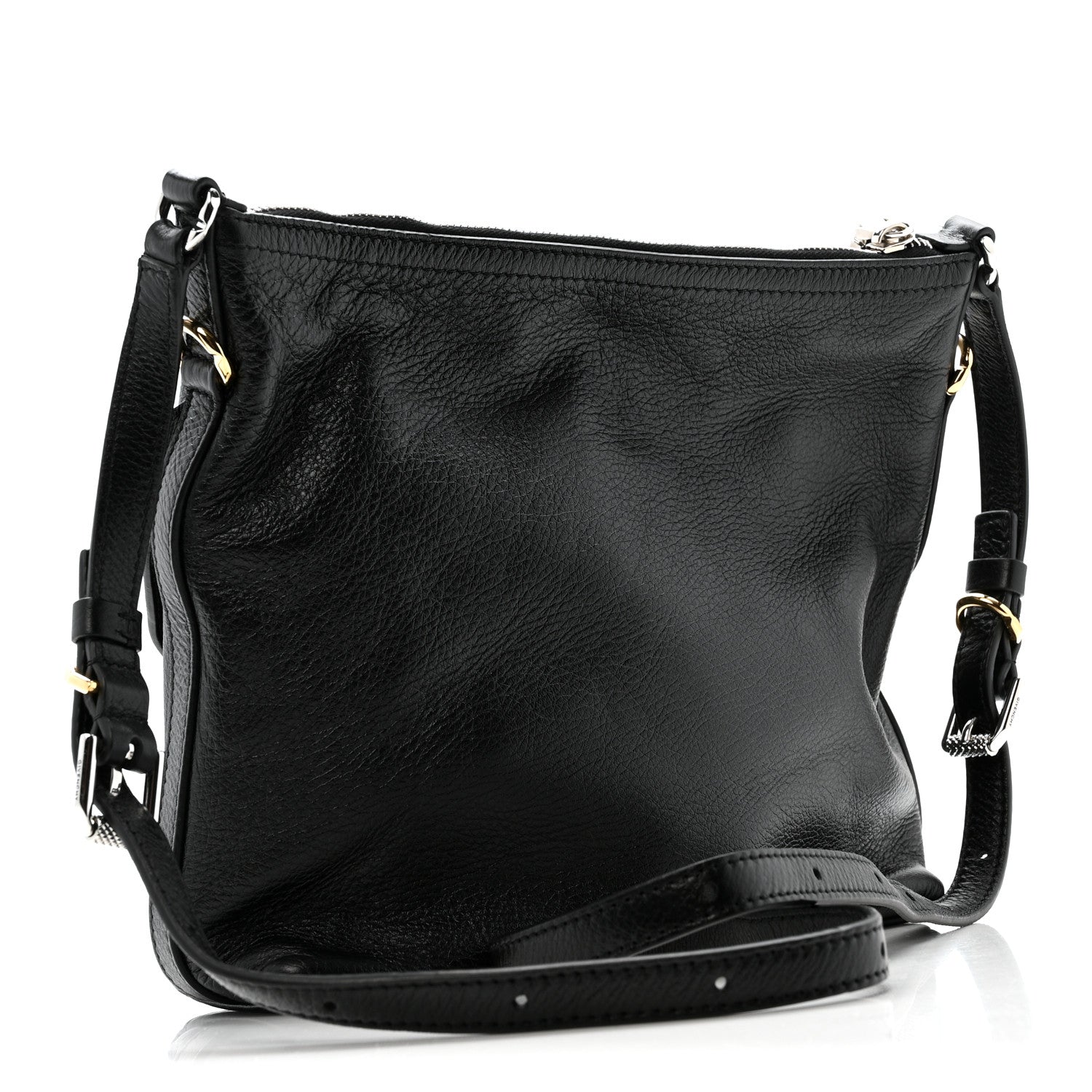 Givenchy Crinkled Calfskin Small Voyou Bag Black 3 of 13