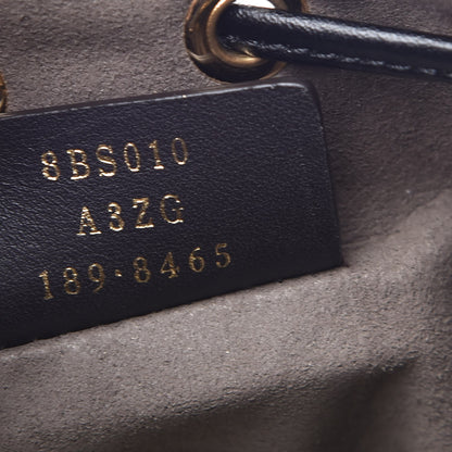 Fendi Vitello Liberty F is Fendi Bi-Color FF 1974 Embossed Mini Mon Tresor Bucket Bag Maya Black 7 of 7