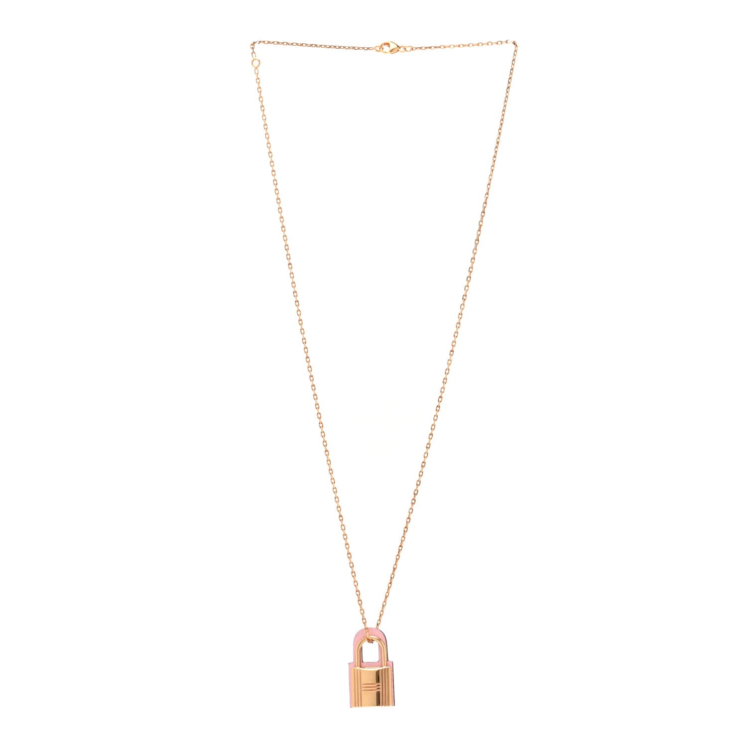 Hermes Swift Small O'Kelly Pendant Necklace Rose Sakura 3 of 6