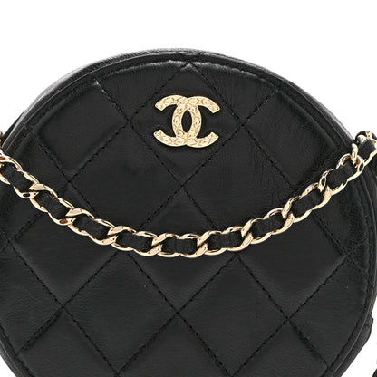 Chanel Calfskin Round Clutch With Chain Black 8 of 10