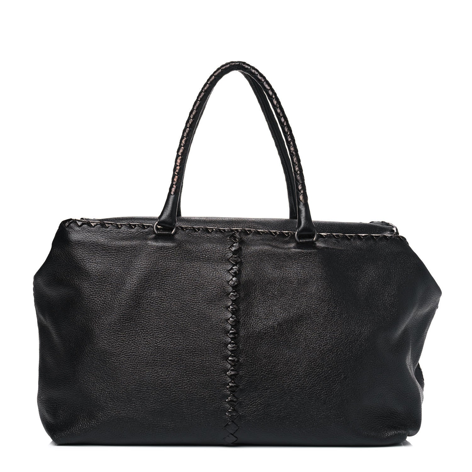 Bottega Veneta Cervo Intrecciato Brick Tote Black 1 of 11