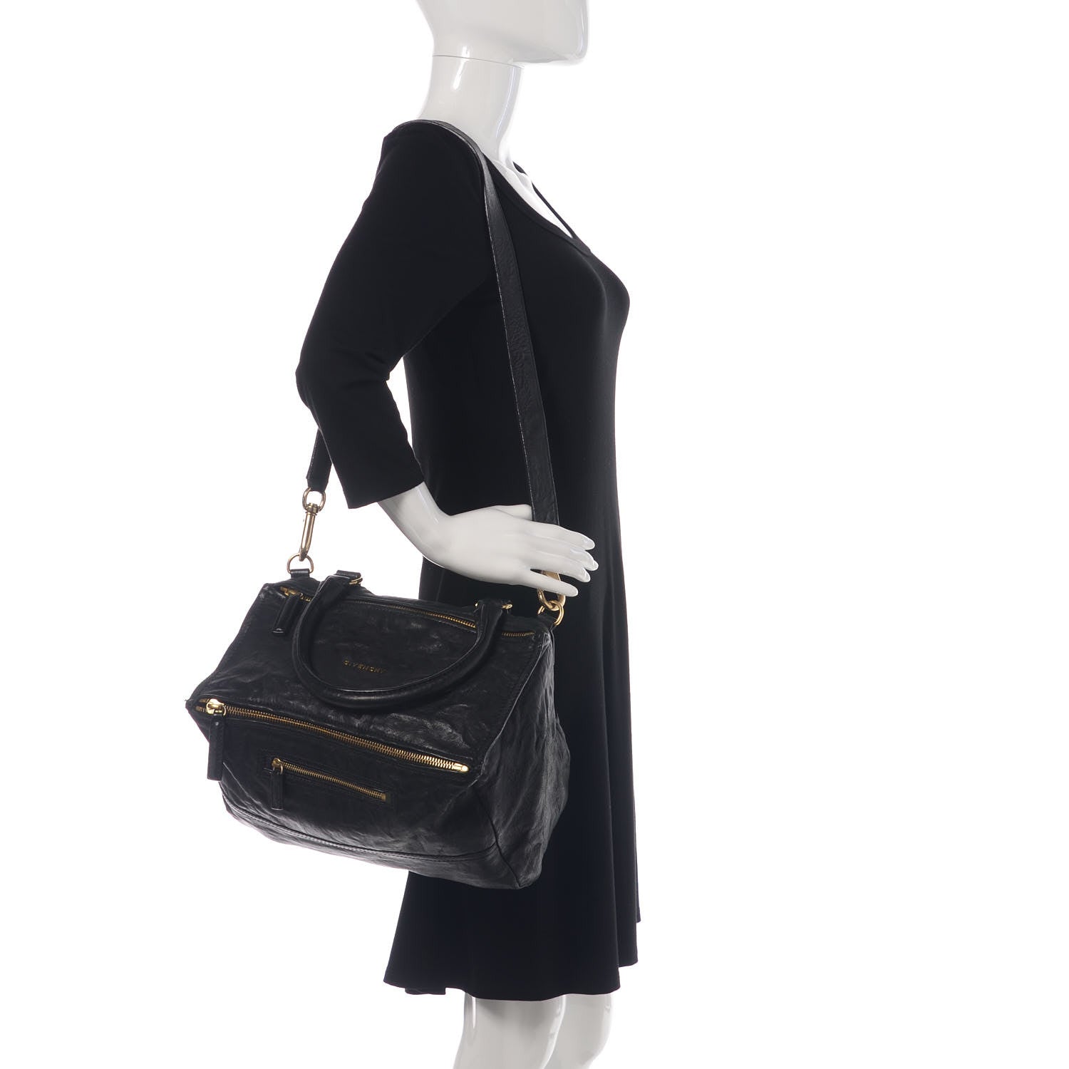 Givenchy Tumbled Sheepskin Medium Pandora Black 2 of 15