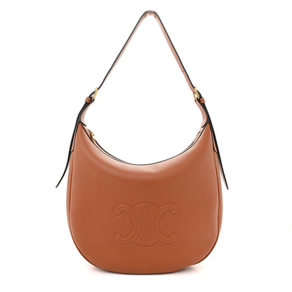 Celine Supple Calfskin Medium Triomphe Heloise Shoulder Bag Tan 1 of 12