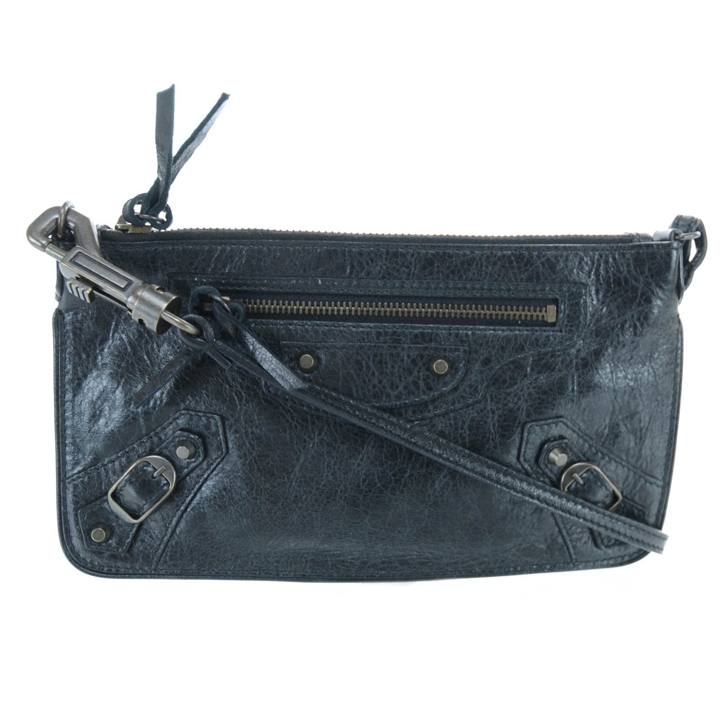 Agneau Ticket Shoulder Bag Black
