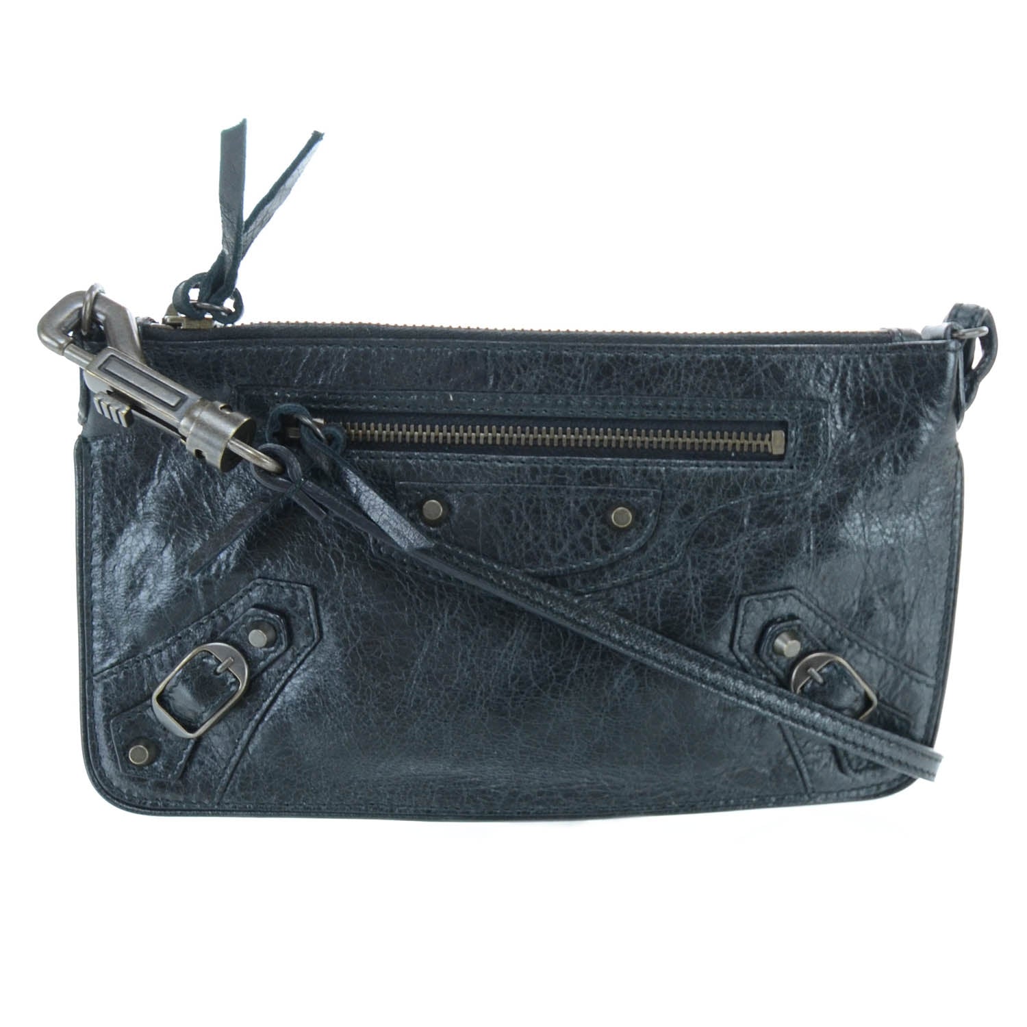 Balenciaga Agneau Ticket Shoulder Bag Black 1 of 9