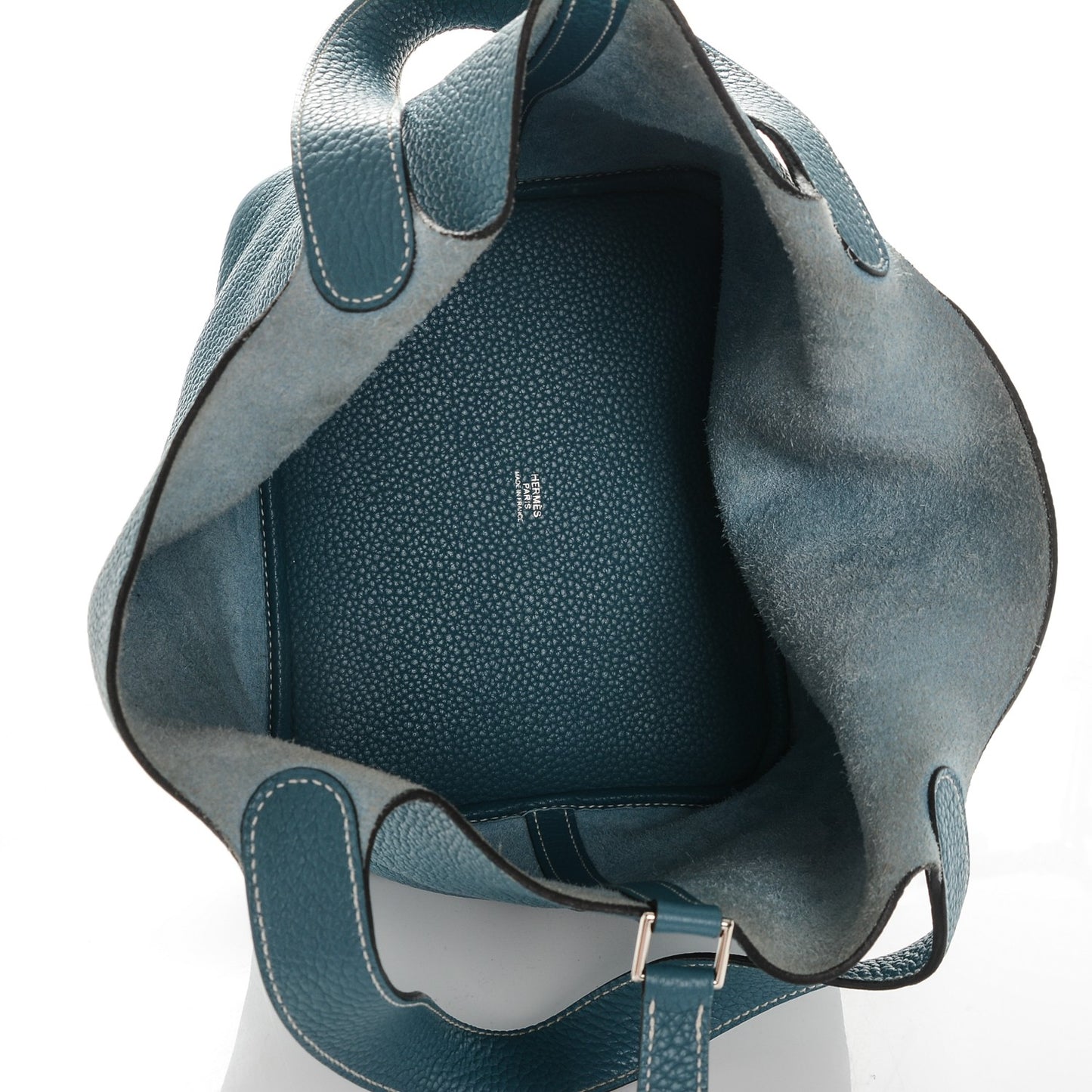 Taurillon Clemence Picotin Lock 22 MM Blue Jean