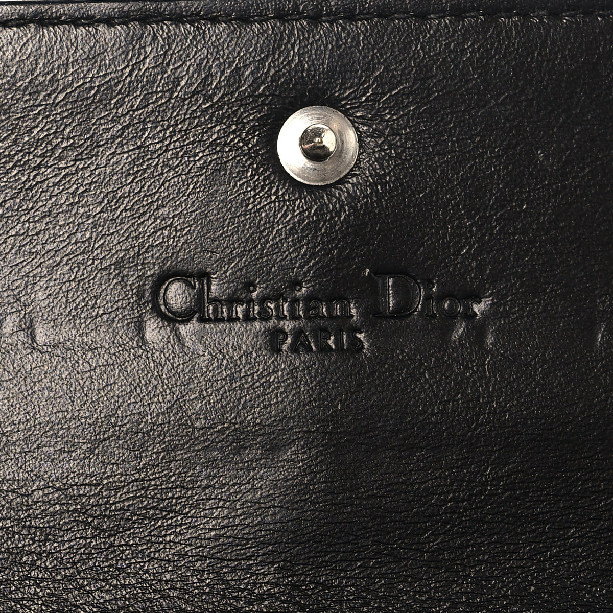 Patent Cannage Lady Dior Rendezvous Wallet On Chain Black